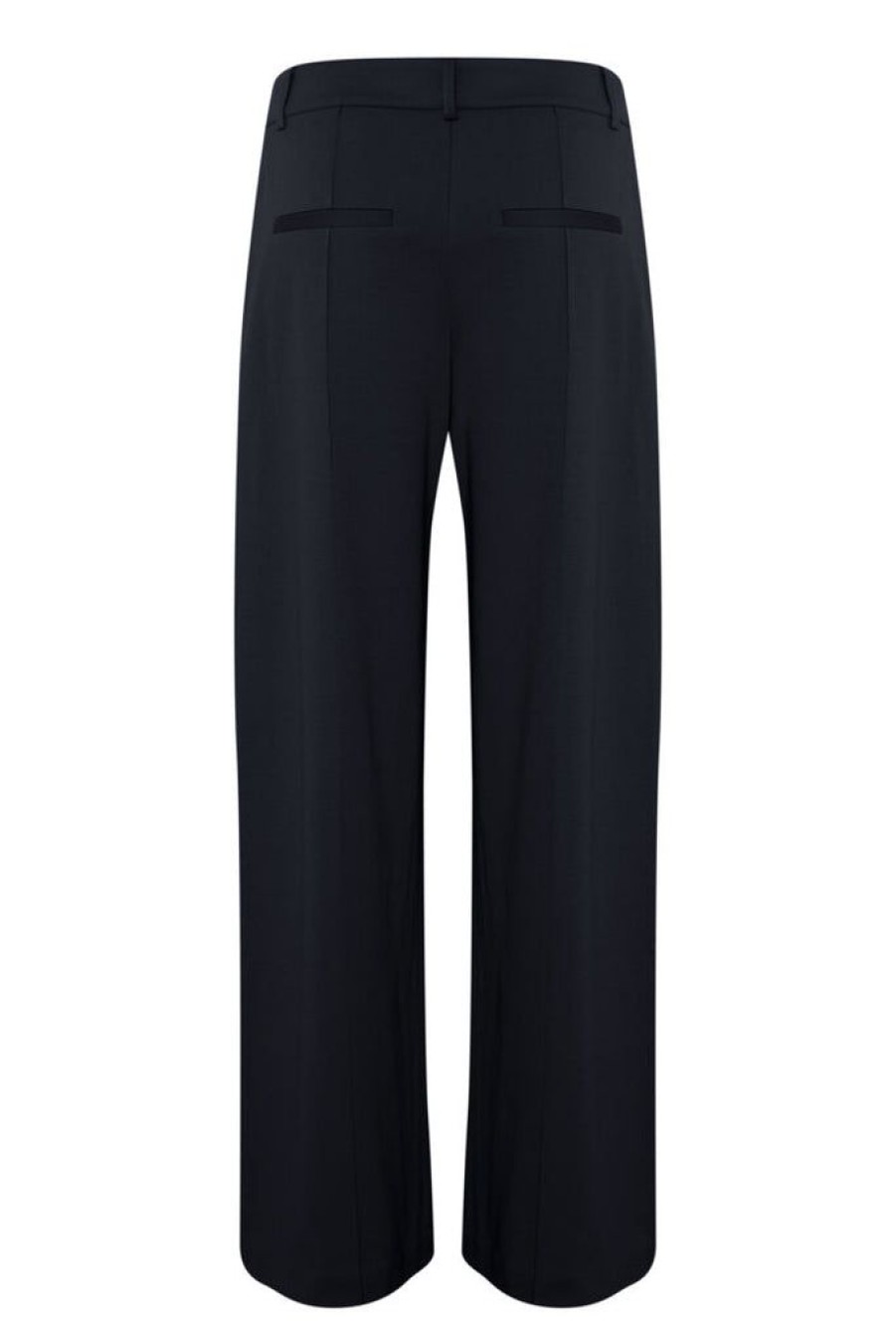 Women The Secret Closet Trousers | Ichi Kate Wide Leg Office Trousers In Black