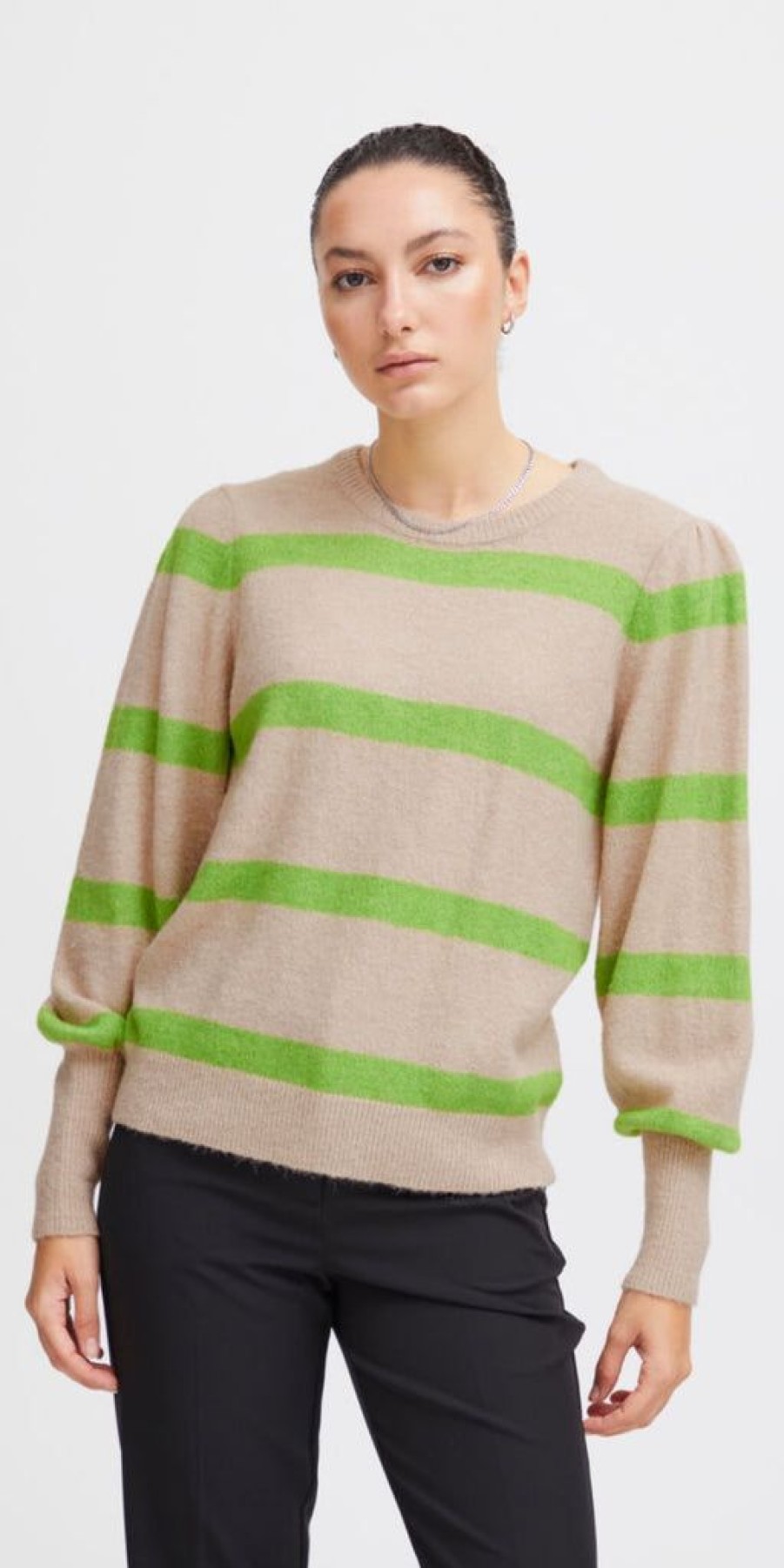 Women The Secret Closet Knitwear | Ichi Dusty Knit In Parrot Green