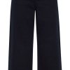 Women The Secret Closet Trousers | Pulz Emma Straight Cropped Jeans In Dark Blue