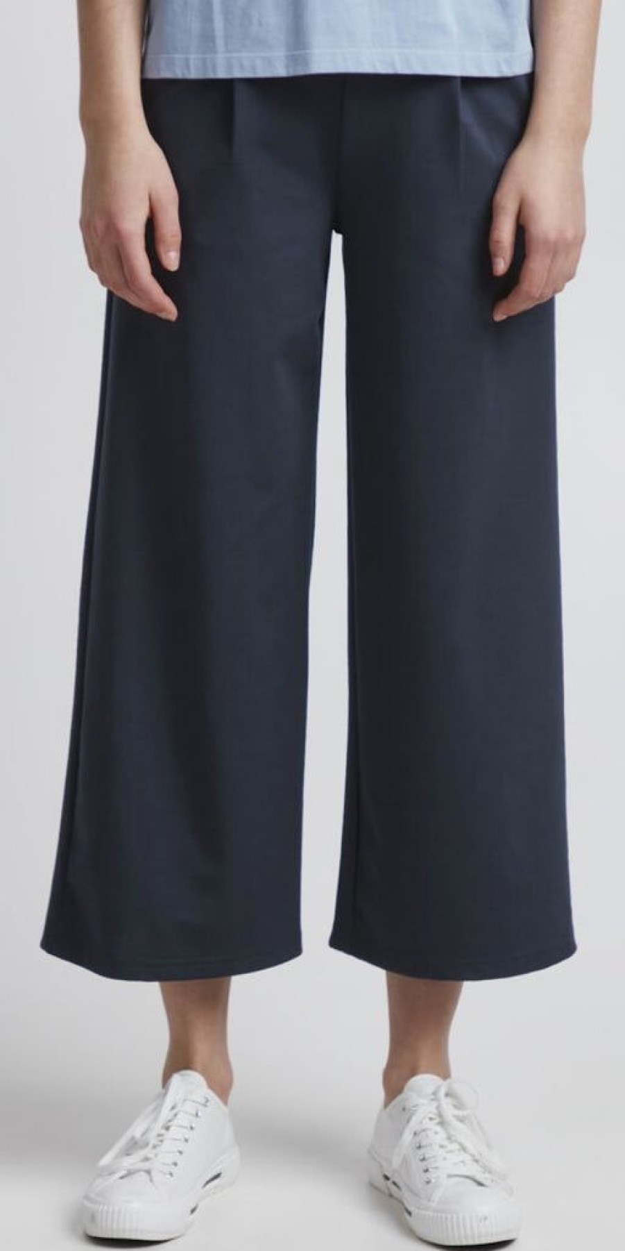 Women The Secret Closet | Ichi Kate Wide Leg Trousers In Total Eclipse