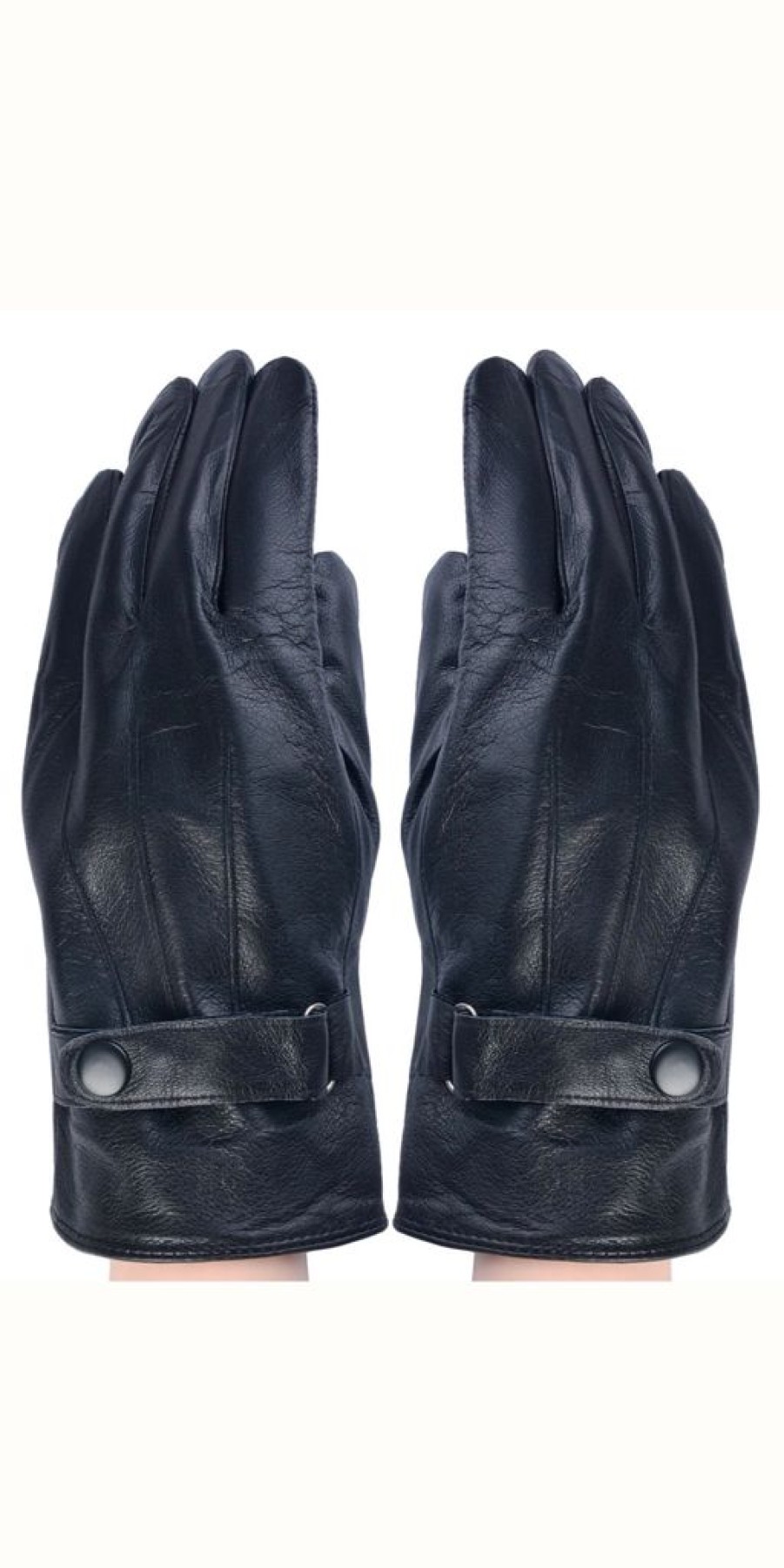 Men The Secret Closet | Men'S Black Leather Gloves