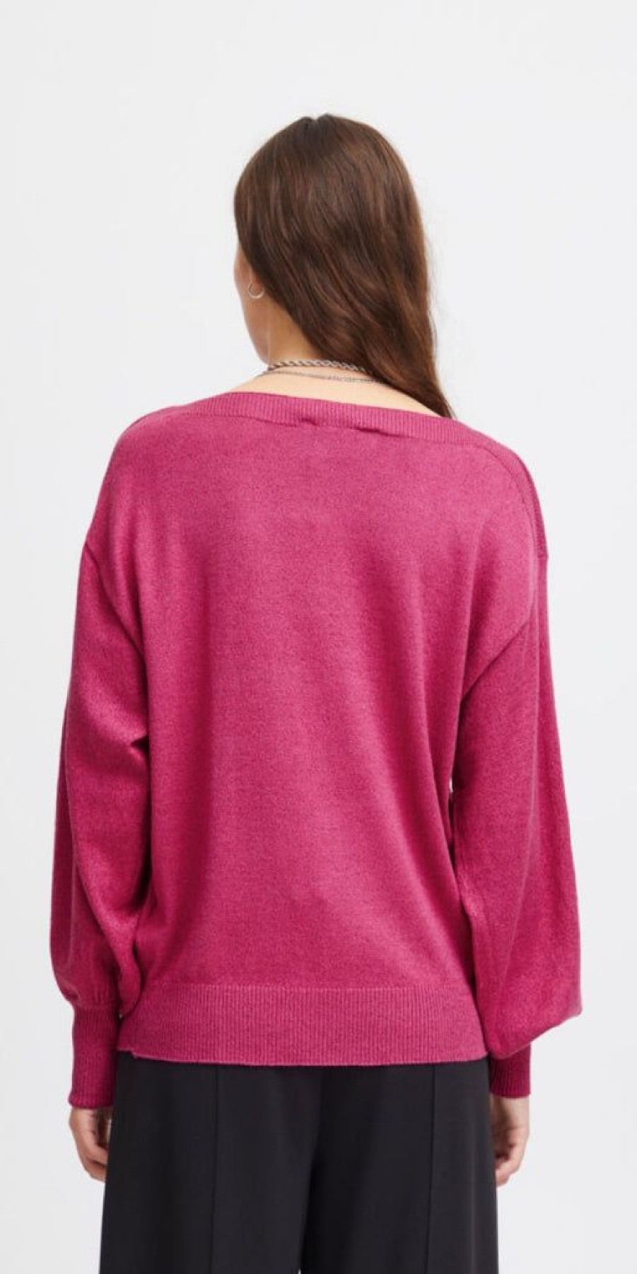 Women The Secret Closet Knitwear | Ichi Mopaz Knit In Festival Fuschia