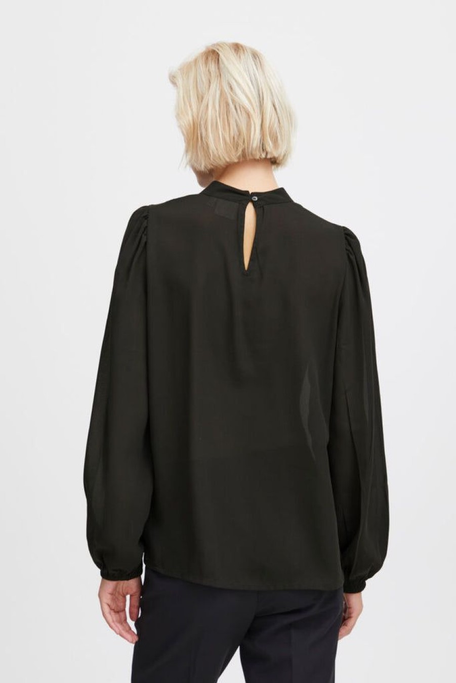 Women The Secret Closet Tops | Ichi Cellani Blouse In Black