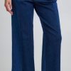 Women The Secret Closet Denim | Pulz Liva Wide Leg 2 Tone Jeans