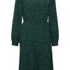 Women The Secret Closet | Ichi Dara Dress In Ditsy Outline Green