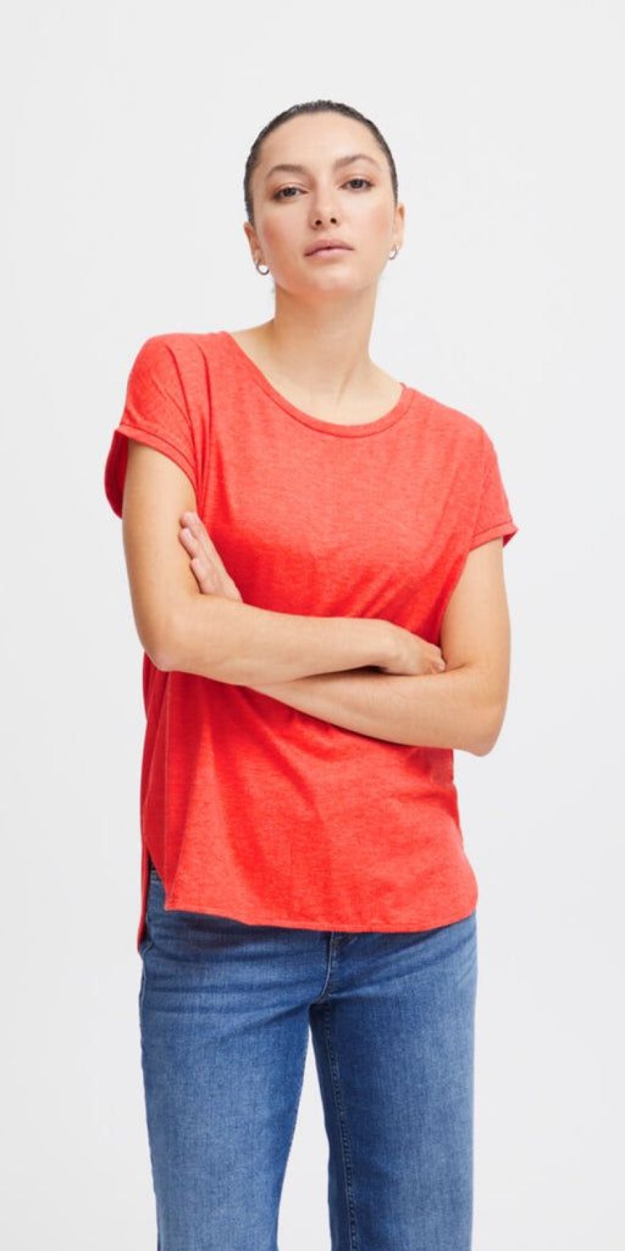 Women The Secret Closet | Ichi Rebel T Shirt In Hot Coral