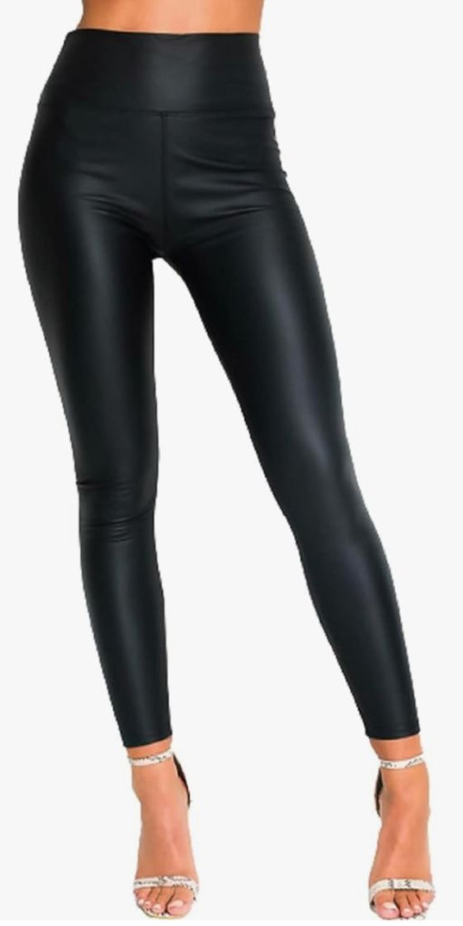 Women The Secret Closet Trousers | High Waist Wet Look Leggings