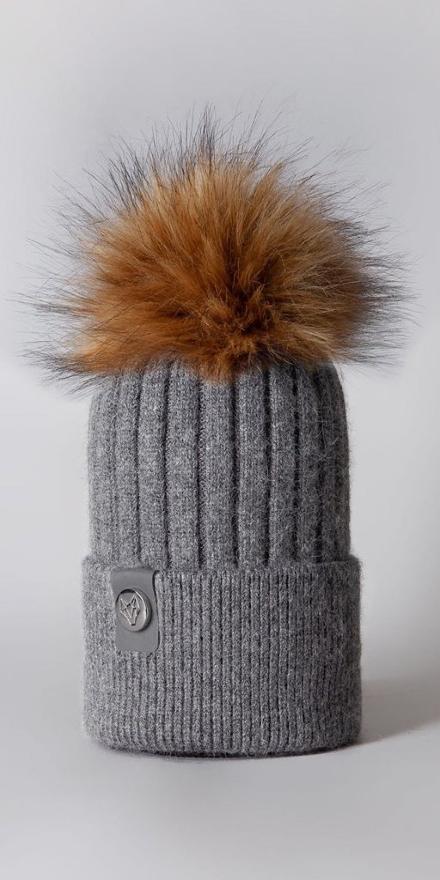 Women The Secret Closet Hats | Luxy Harley Faux Fur Cable Hat In Grey