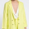 Women The Secret Closet | Smf Linen Blazer In Lime