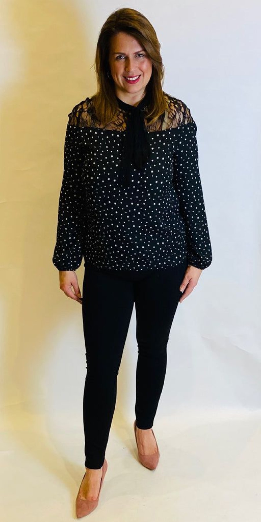 Women The Secret Closet Tops | Explosion Stars & Lace Blouse