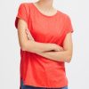 Women The Secret Closet Loungewear | Ichi Rebel T Shirt In Hot Coral