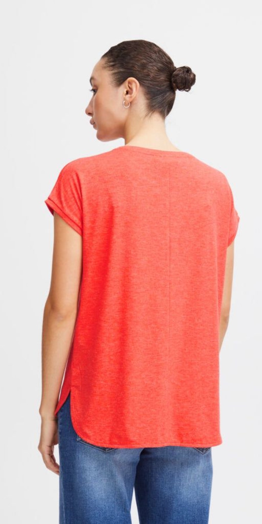 Women The Secret Closet Loungewear | Ichi Rebel T Shirt In Hot Coral