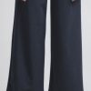 Women The Secret Closet Loungewear | Ichi Kate Wide Leg Trousers In Total Eclipse