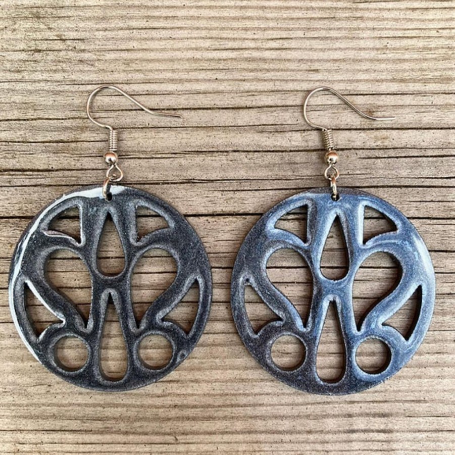 Women The Secret Closet | Gatsby Large Pewter Earrings