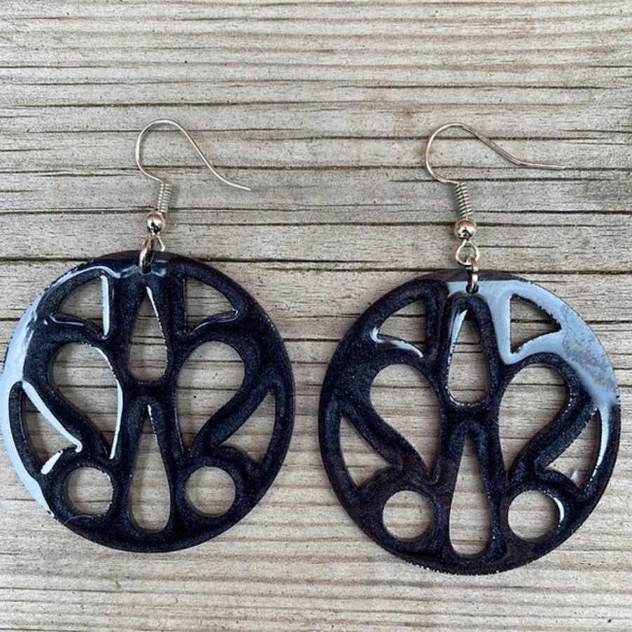 Women The Secret Closet | Gatsby Large Black Earrings