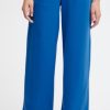 Women The Secret Closet Trousers | Ichi Kate Long Wide Leg Trousers In Lapis Blue