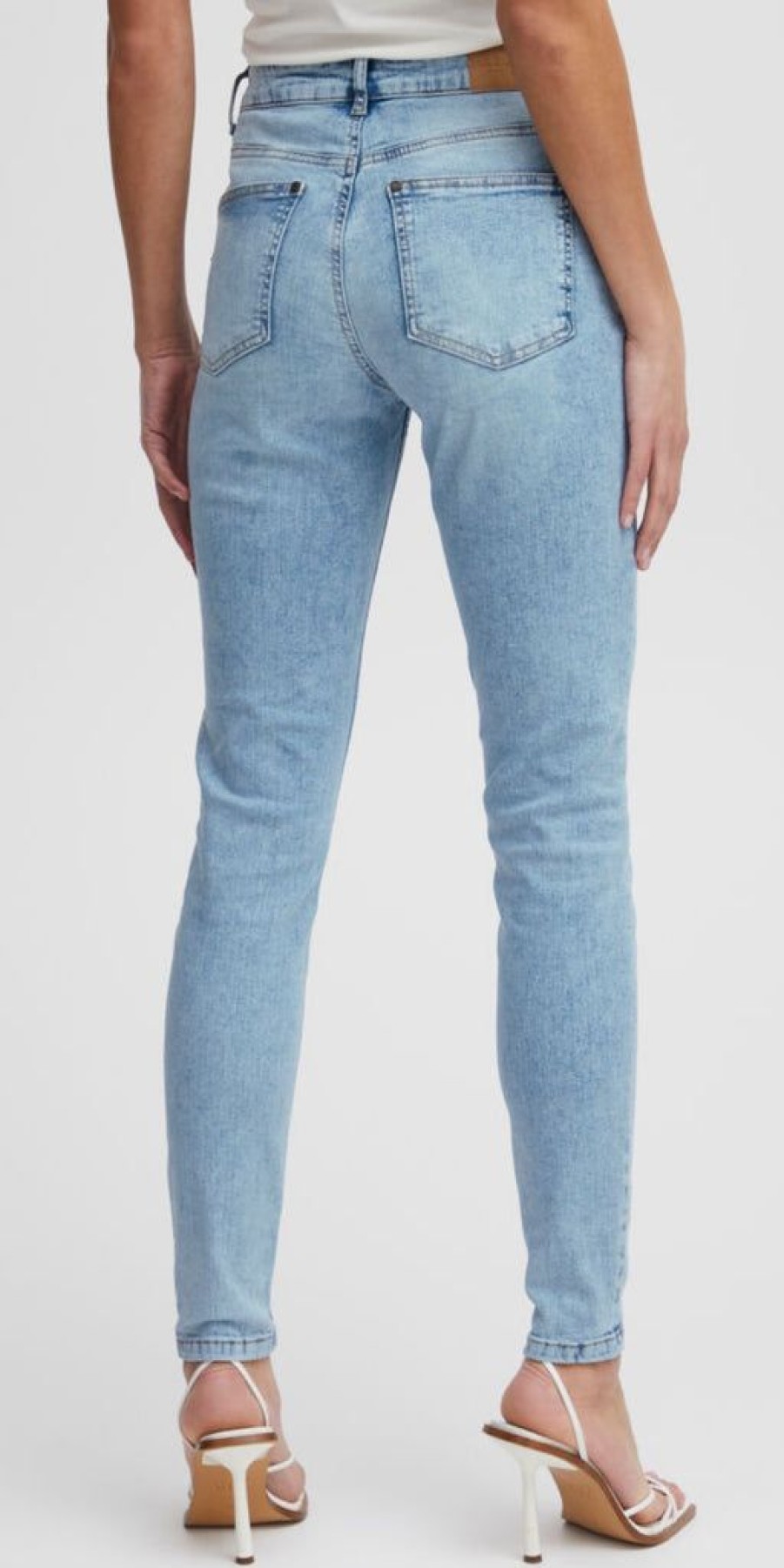 Women The Secret Closet Trousers | Pulz Joy High Rise Skinny Jean In Light Blue (32Inch Leg)