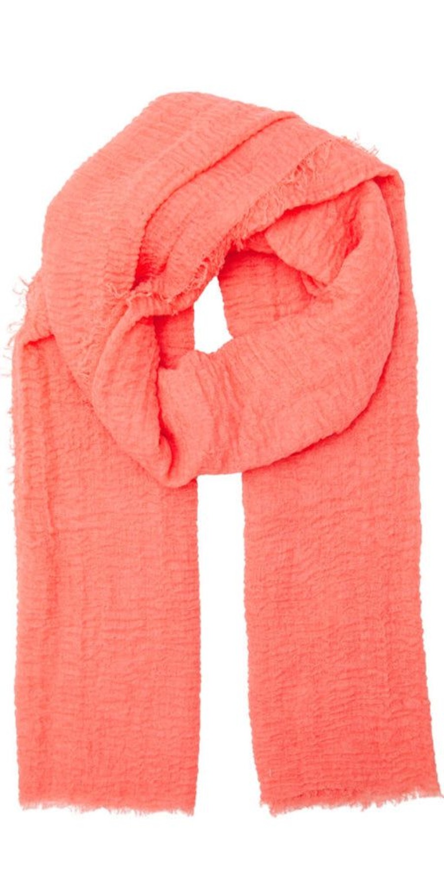 Women The Secret Closet Scarves | Ichi Chilia Scarf In Hot Coral