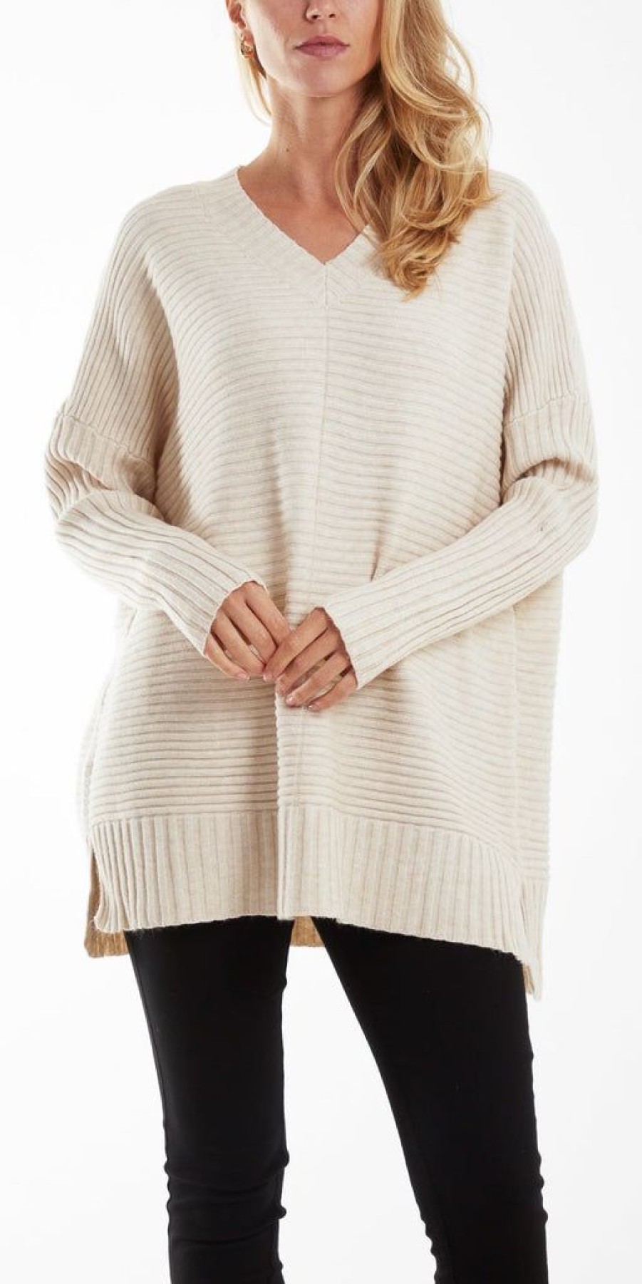 Women The Secret Closet | Soft Rib V Neck Knit