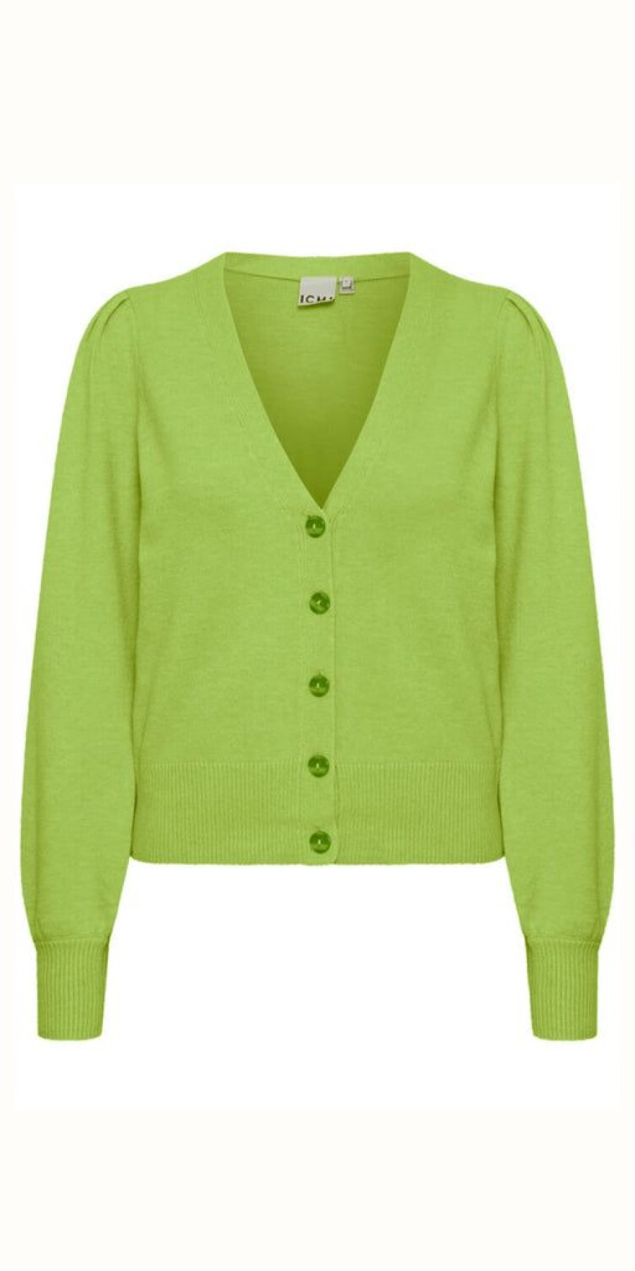 Women The Secret Closet Knitwear | Ichi Sella Cardigan In Parrot Green