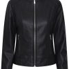 Women The Secret Closet | B Young Acom Leather Look Biker In Black