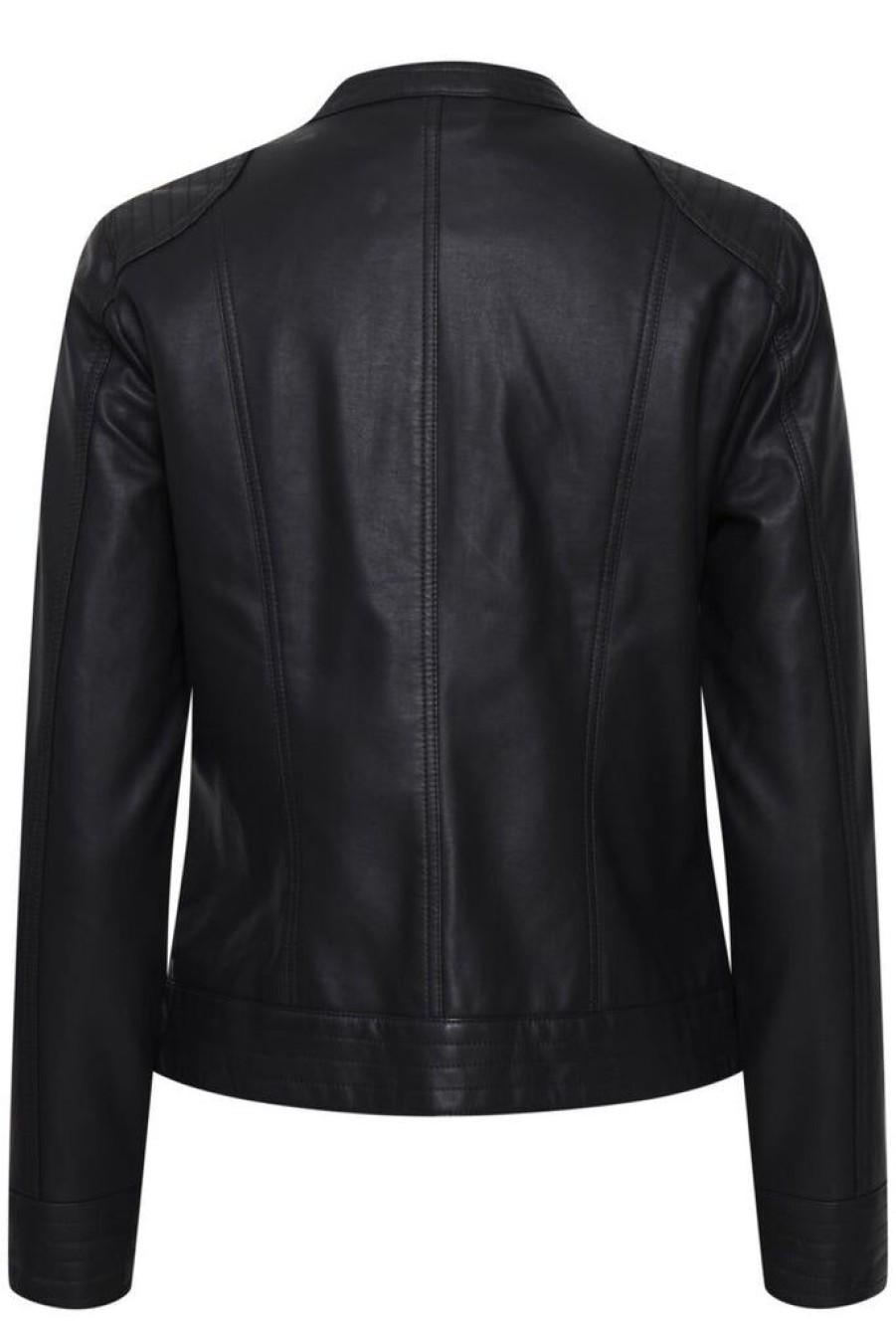 Women The Secret Closet | B Young Acom Leather Look Biker In Black