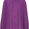 Women The Secret Closet Tops | Ichi Cellani Blouse In Amaranth Purple