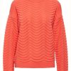 Women The Secret Closet Knitwear | Ichi Agnete Knit In Hot Coral