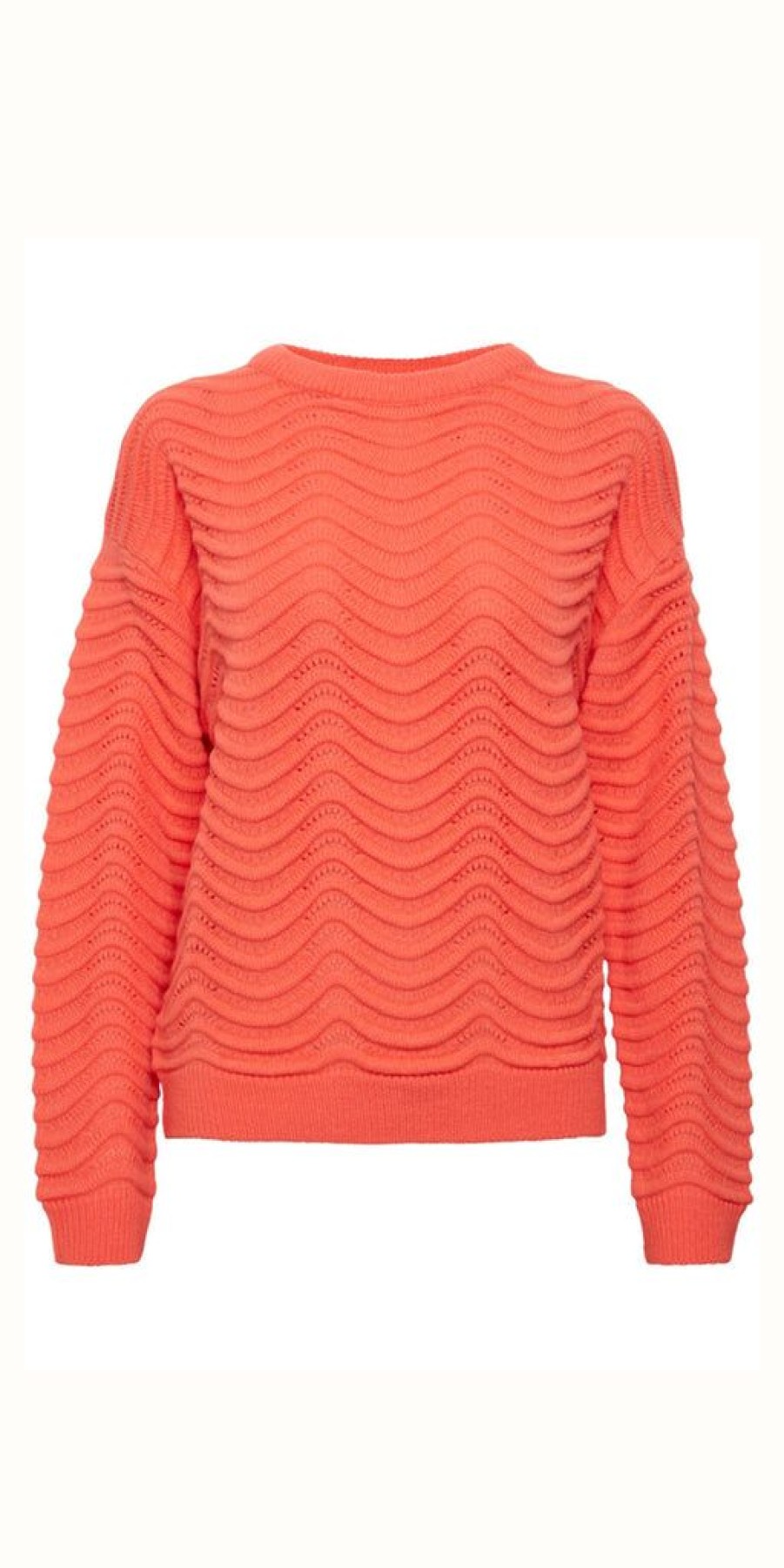 Women The Secret Closet Knitwear | Ichi Agnete Knit In Hot Coral