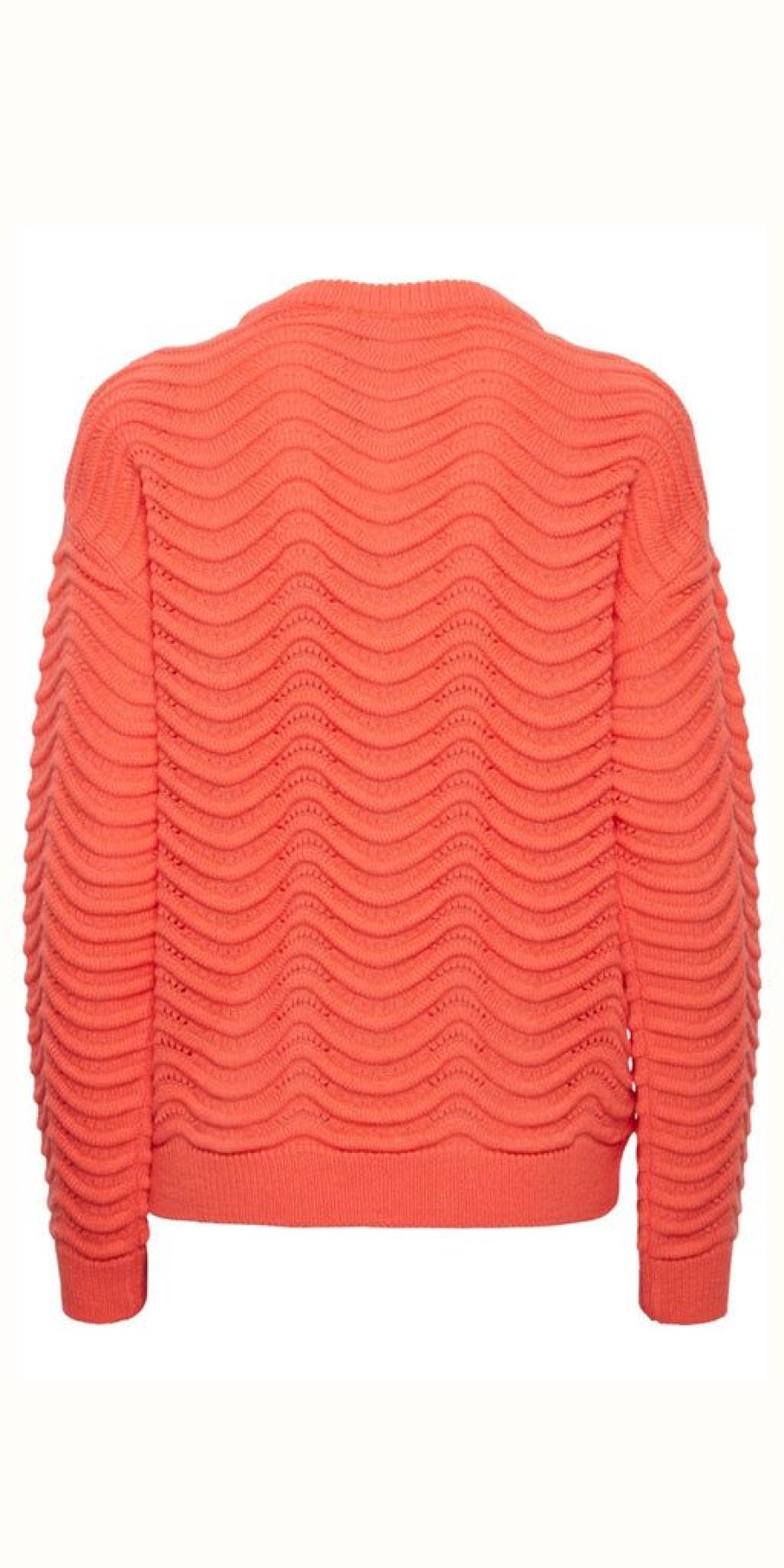 Women The Secret Closet Knitwear | Ichi Agnete Knit In Hot Coral