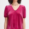 Women The Secret Closet | Ichi Lavanny Short Sleeved Top In Festival Fuschia