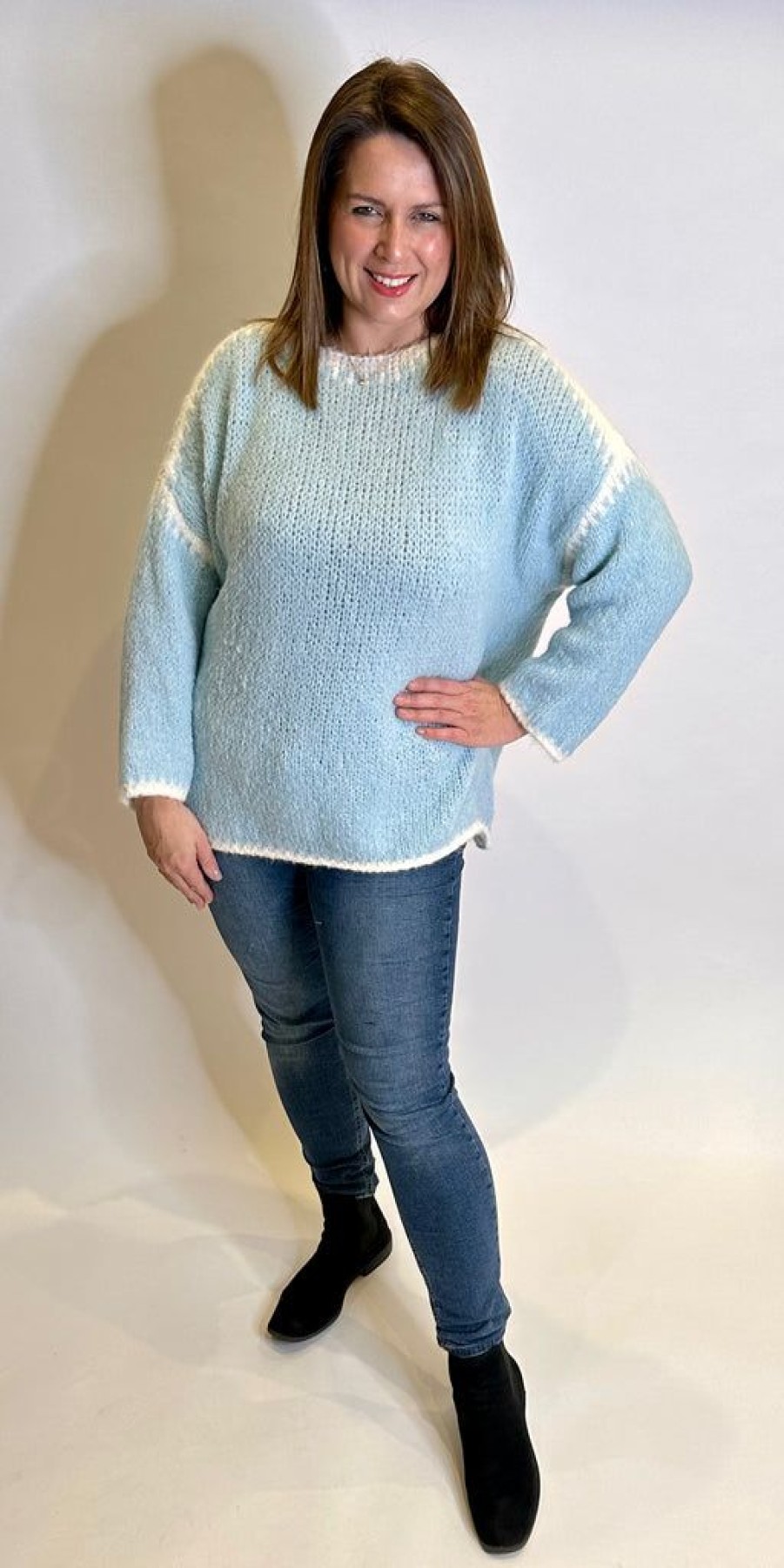 Women The Secret Closet | Boatneck Blanket Stitch Knit