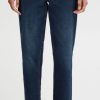 Women The Secret Closet Trousers | Ichi Twiggy Raven Cropped Jeans In Dark Blue