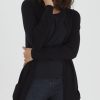 Women The Secret Closet Knitwear | Pulz Sara Longline Cardigan In Black