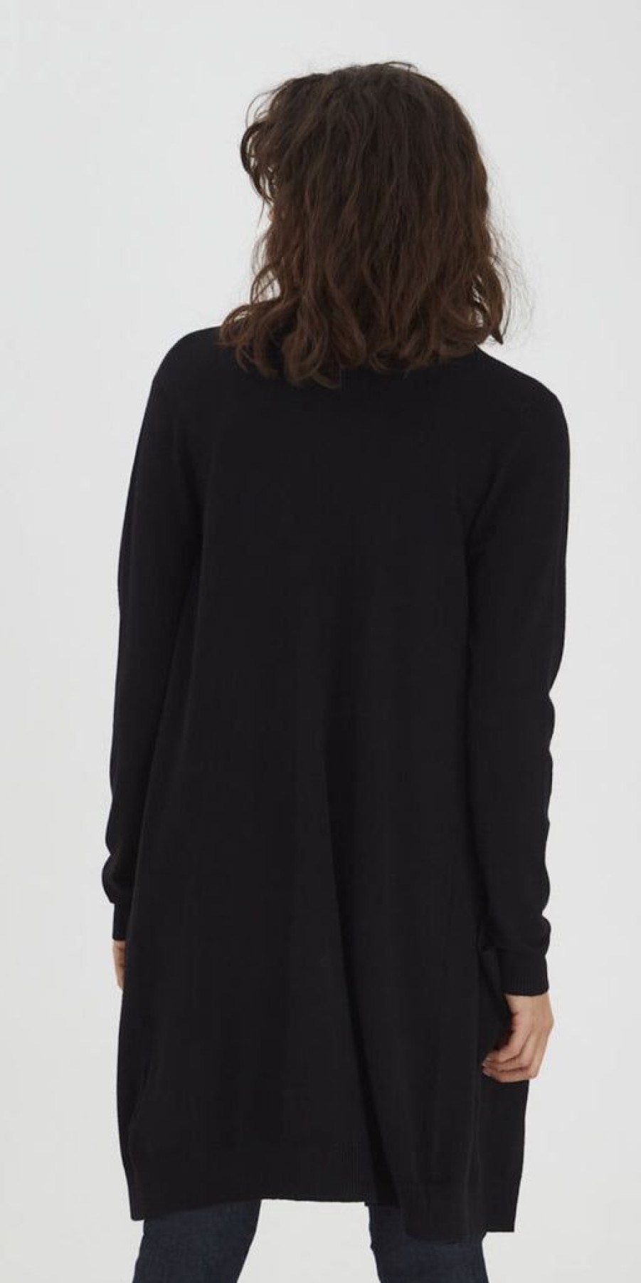 Women The Secret Closet Knitwear | Pulz Sara Longline Cardigan In Black