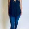 Women The Secret Closet Tops | Lace Detail Cami Top