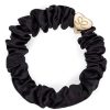 Women The Secret Closet | By Eloise Gold Heart On Black Silk Scrunchie