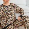 Women The Secret Closet | Vibrant Leopard Lounge Set In Camel