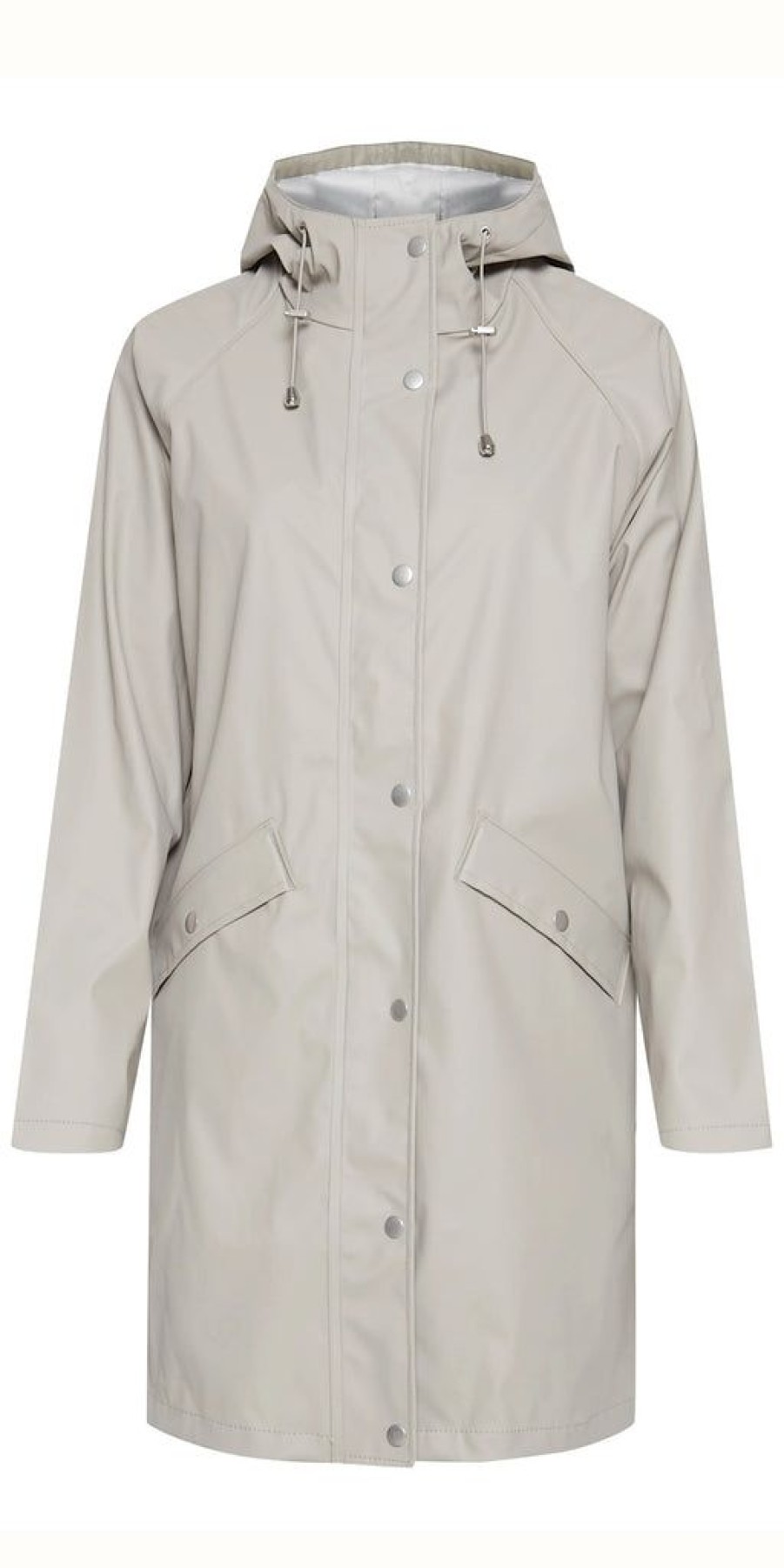 Women The Secret Closet Coats & Jackets | Ichi Tazi Raincoat In Feather Grey