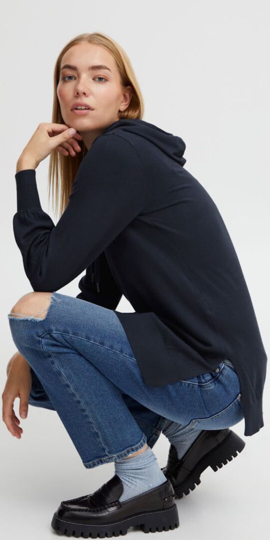 Women The Secret Closet Knitwear | B Young Pimba Hoodie In Total Eclipse