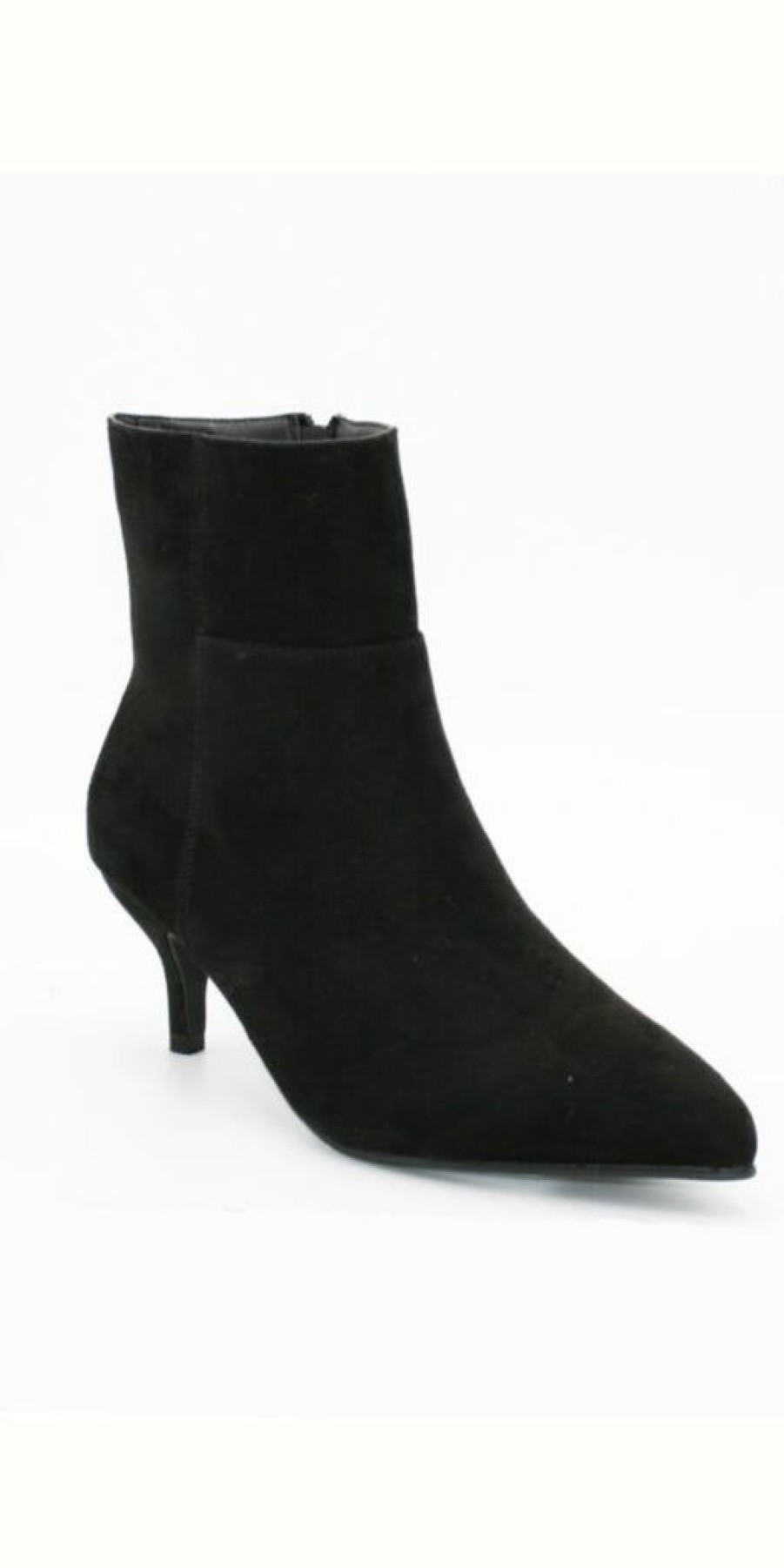 Women The Secret Closet | Black Suede Effect Kitten Heel Boot