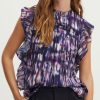 Women The Secret Closet | Pulz Sariah Top In Purple Printed