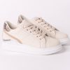 Women The Secret Closet | Metallic Trim Trainer In Cream & Gold