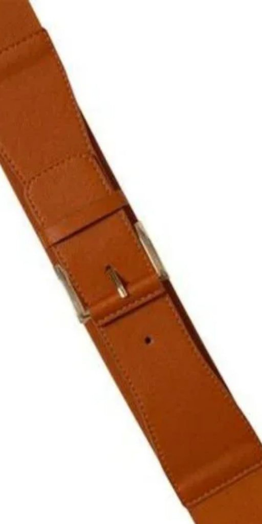 Women The Secret Closet | Ichi Frini Stretch Belt In Cognac