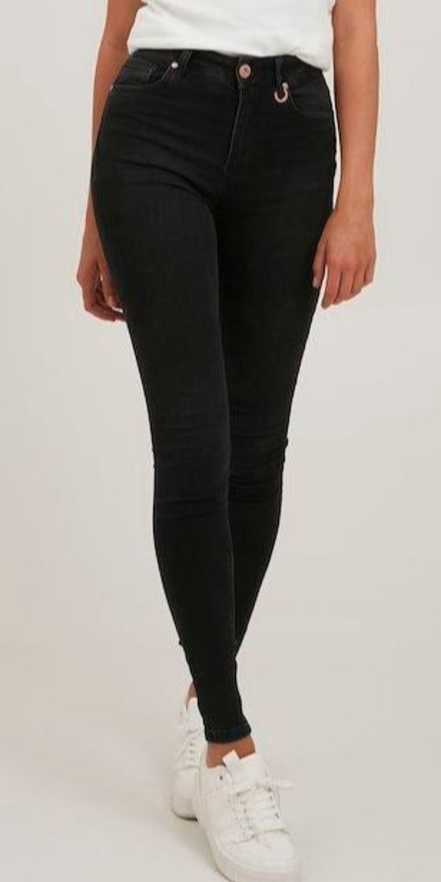 Women The Secret Closet Trousers | Pulz Liva Super Skinny Jeans In Black