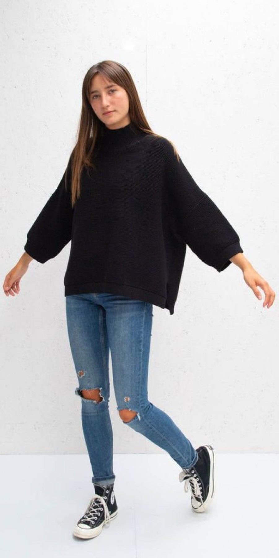 Women The Secret Closet Knitwear | Chalk Vicki Jumper In Black