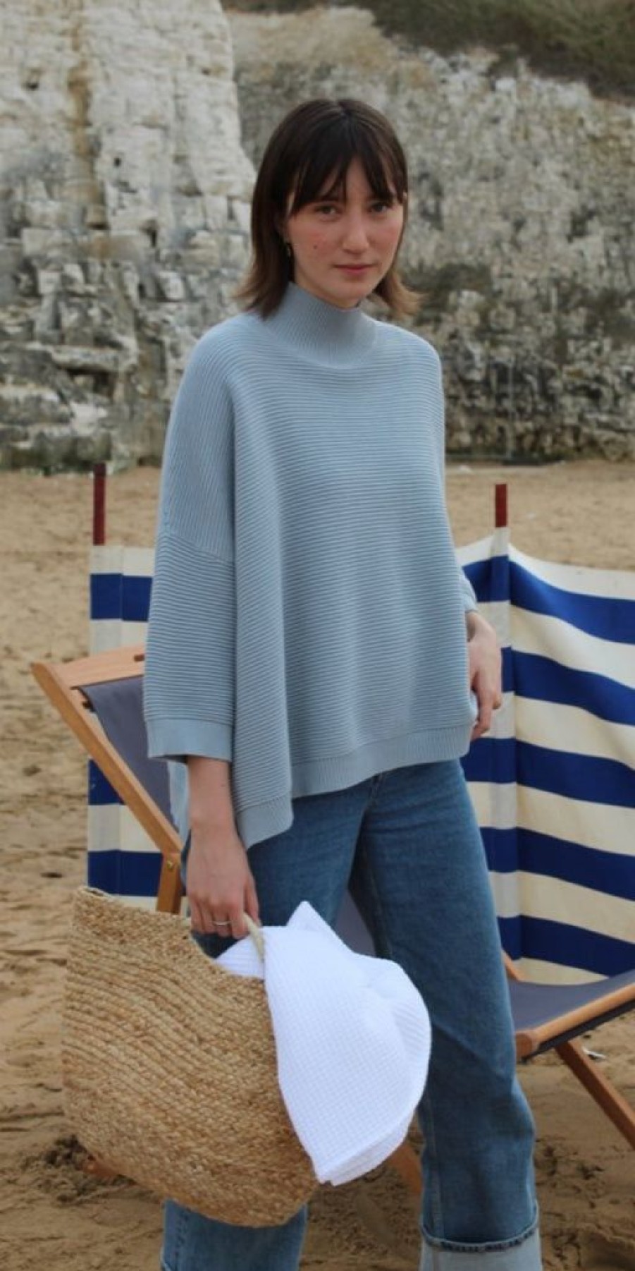 Women The Secret Closet Knitwear | Chalk Vicki Jumper In Ice Blue