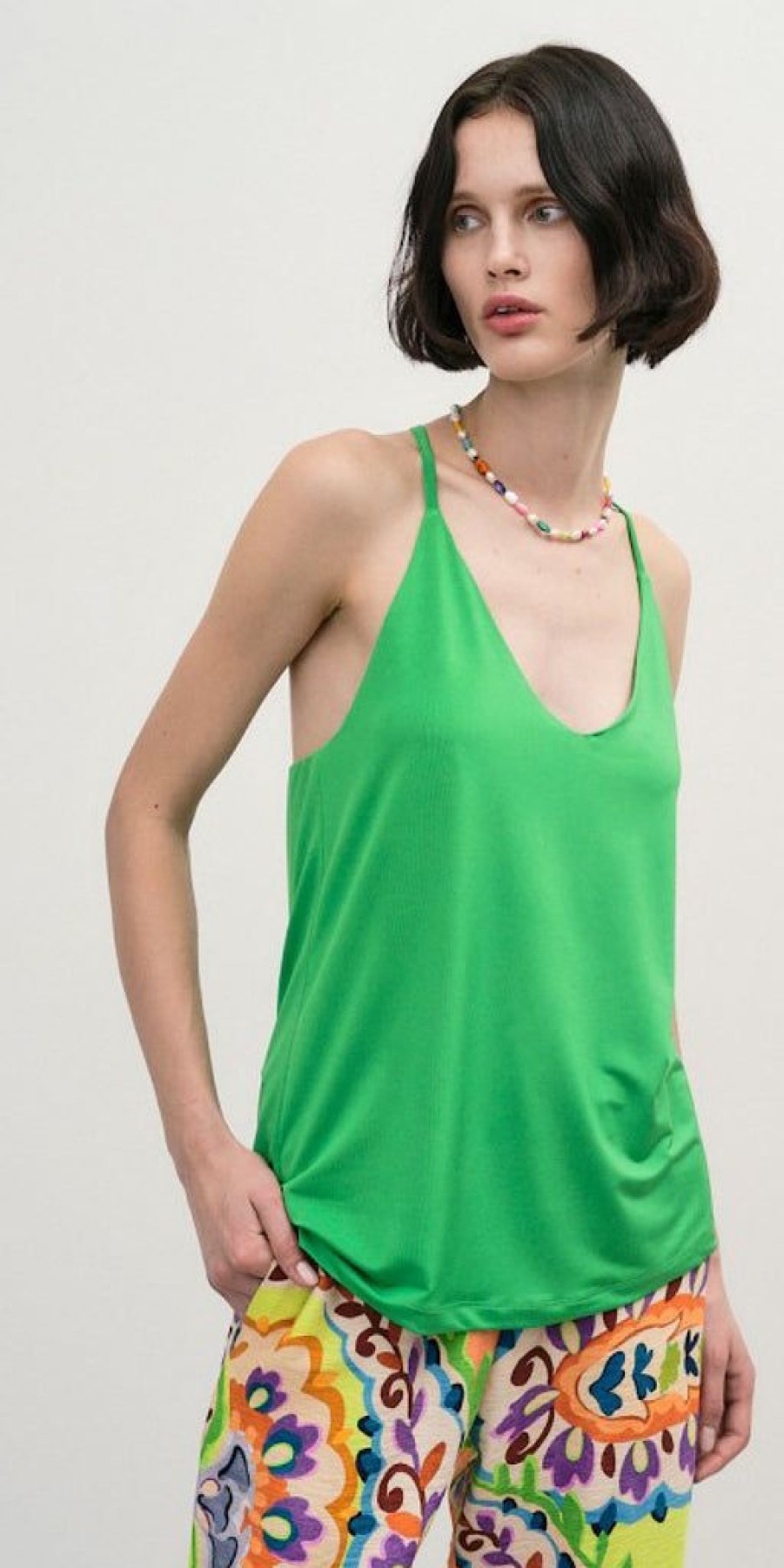 Women The Secret Closet Tops | Access Strap Top In Green