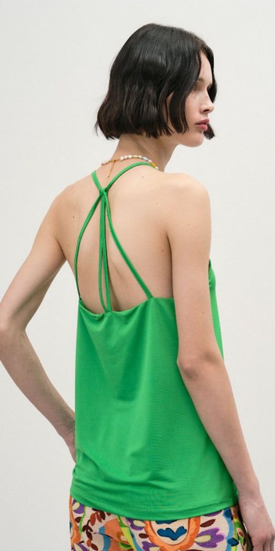 Women The Secret Closet Tops | Access Strap Top In Green