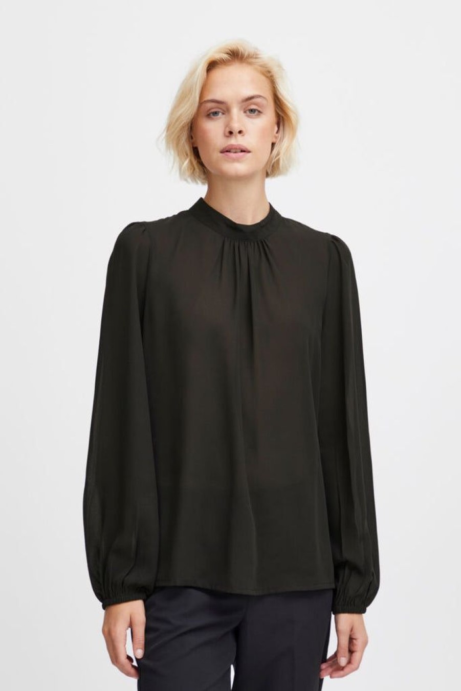 Women The Secret Closet | Ichi Cellani Blouse In Black